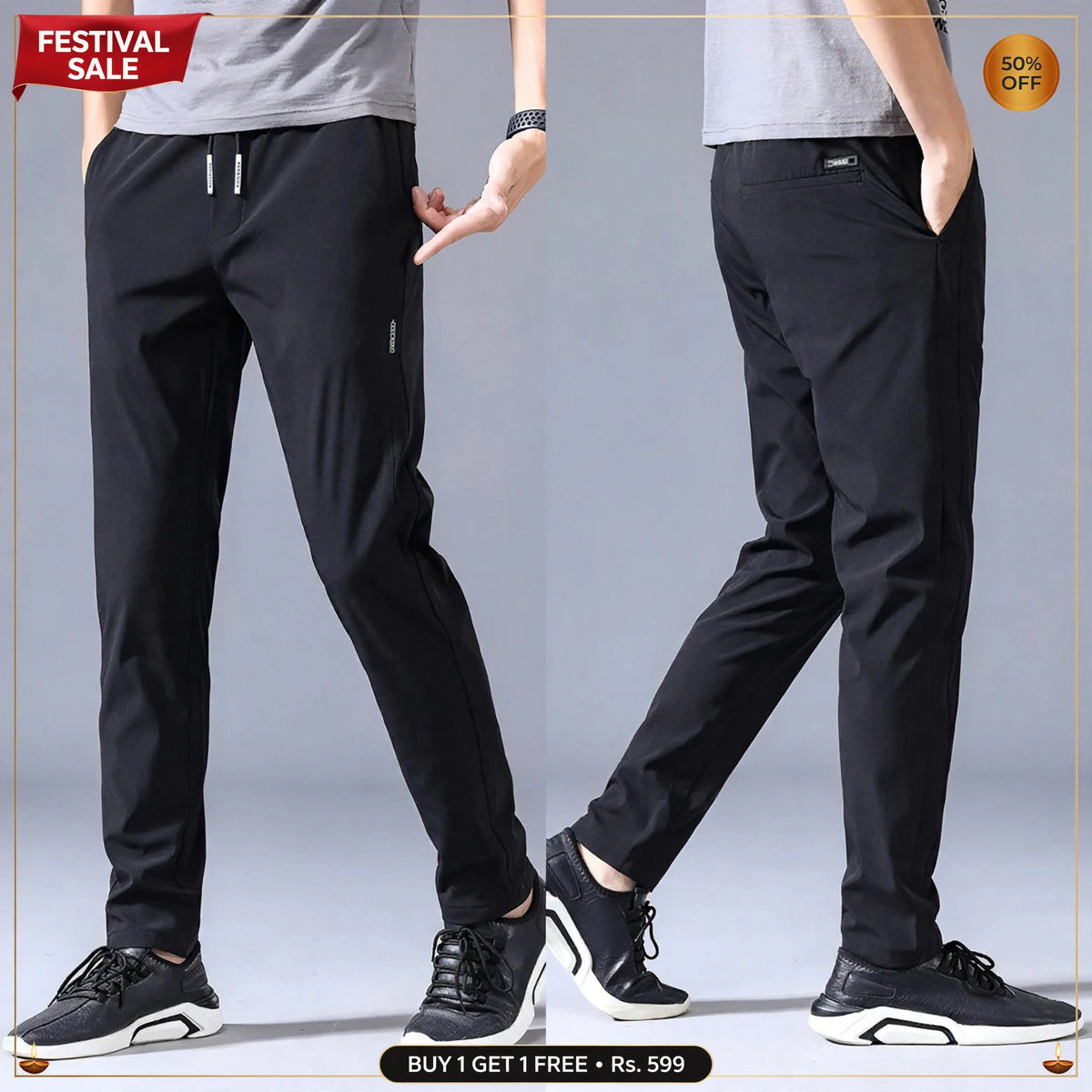 Premium Men's Lycra Track Pants